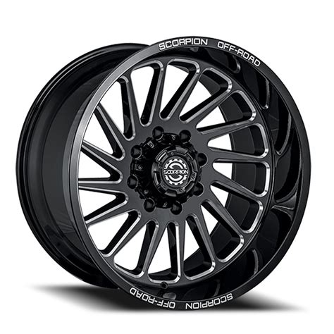 Scorpion Saw B M Rims Wheels Black 22 00x10 00 In Motion Brands