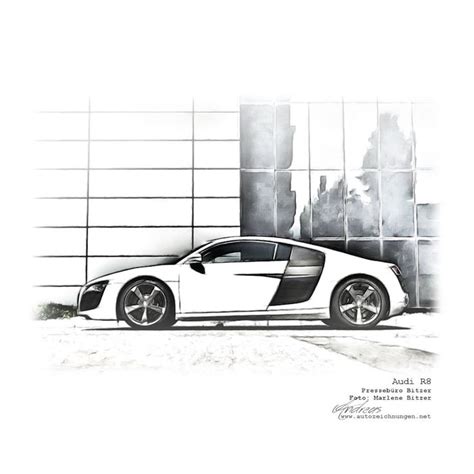 Audi R8-Marlene Bitzer Pencildrawing by www.autozeichnungen.net | Audi ...