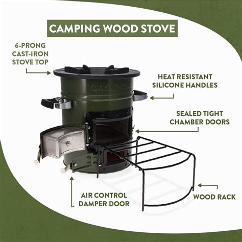 GasOne Premium Wood Burning Rocket Stove Camping For Backpacking Hiking