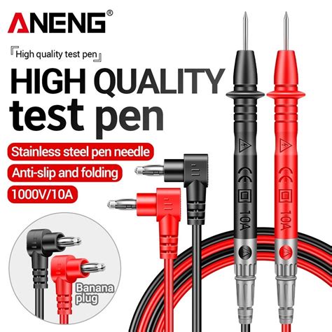 Aneng Pt840 1000v 10a Digital Multimeter Probe Universal Test Lead Needle Pin Wire Pen Cable Kit