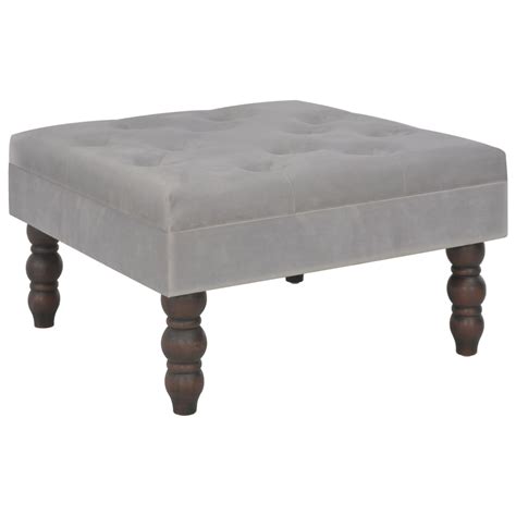 Hocker Dunkelgrau 60 X 60 X 36 Cm Samt Weddig