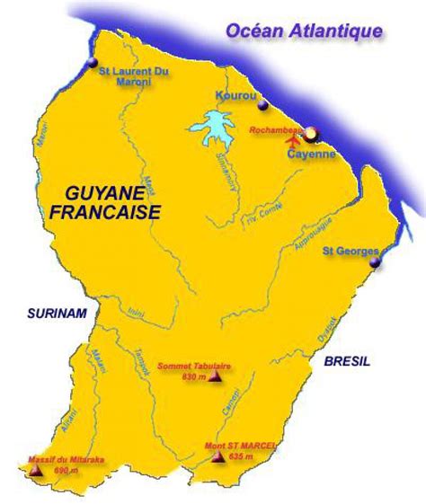 Carte De La Guyane Archives Voyages Cartes