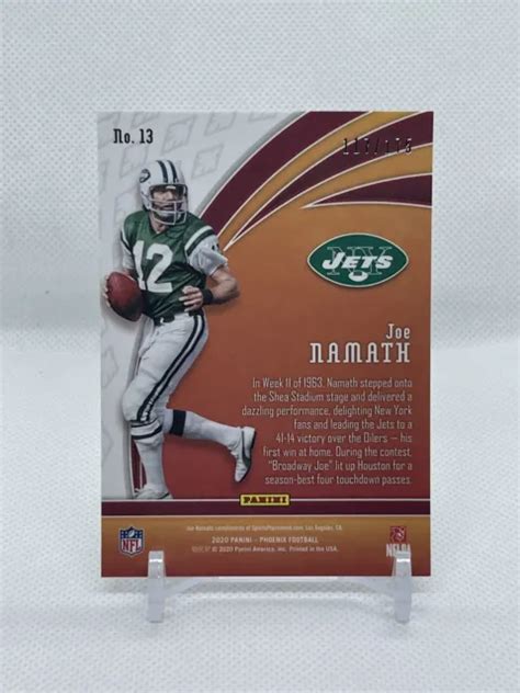 INSERT LANCE FLAMMES SARCELLE 2020 Panini Phoenix JOE NAMATH 175