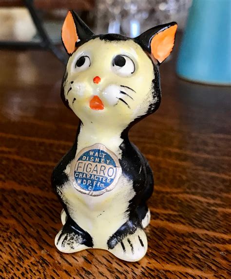 Rare Disney Figaro The Cat By Goebel Pottery Etsy