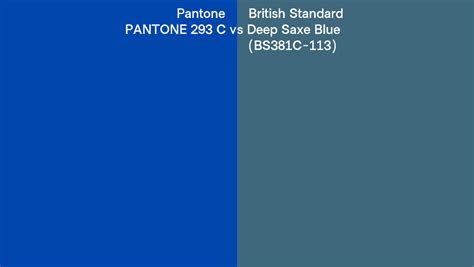 Pantone C Vs British Standard Deep Saxe Blue Bs C Side By