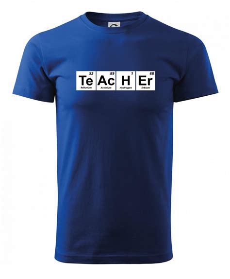 Periodická tabulka Teacher Triko 5XL extra velké MyShirt cz