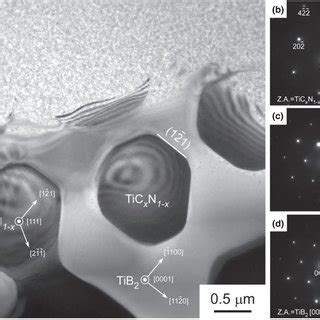 A Bright Field Tem Image Of The Cross Section Of Tib Ticxn X