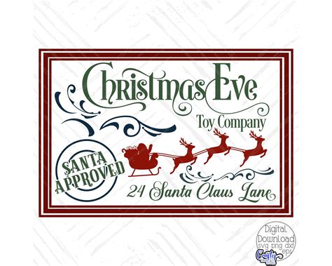 Christmas Eve Toy Company Svg Santa Svg Christmas Svg Files