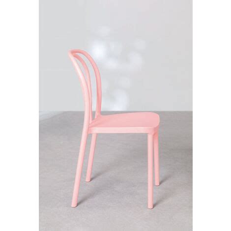 Pack de 4 chaises de salle à manger empilables Mizzi SKLUM Rose Barbe à