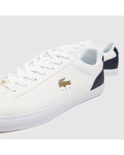 Lacoste Lerond Pro Trainers In White Navy For Men Lyst UK