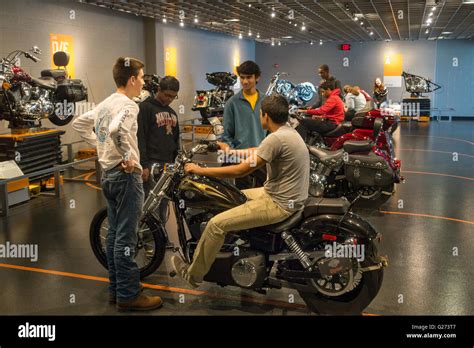 Harley Davidson motor cycles factory tour York PA Stock Photo - Alamy