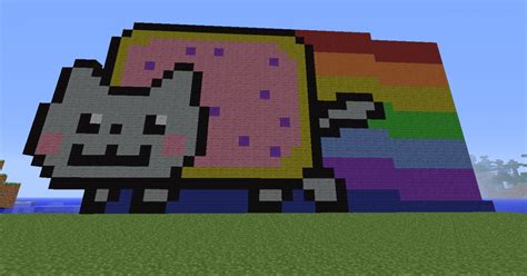 Nyan Cat pixel art Minecraft Project