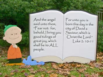 Linus' Christmas Message - Christmas Yard Art Made To Order- - Yard Art ...