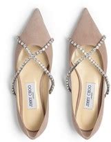 Jimmy Choo Genevi Crystal Embellished Ballerina Shoes Shopstyle