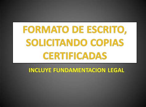 Ejemplo De Escrito Para Solicitar Copias Certificadas Nuevo Ejemplo