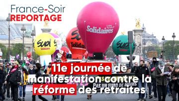 REINFOVF FranceSoir Réforme des retraites 11e journée de mobilisation