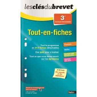 Tout En Fiches Brevet Broch Collectif Achat Livre Fnac