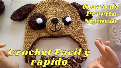 Crochet F Cil Gorro De Perrito Ideal Para Negocio O Regalo Paso A Paso