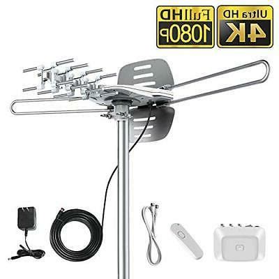 Outdoor Amplified HD TV Antenna 150 Mile Range