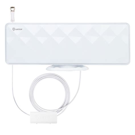 Antop At B Flat Panel Smartpass Amplified Indoor Tv Antenna With