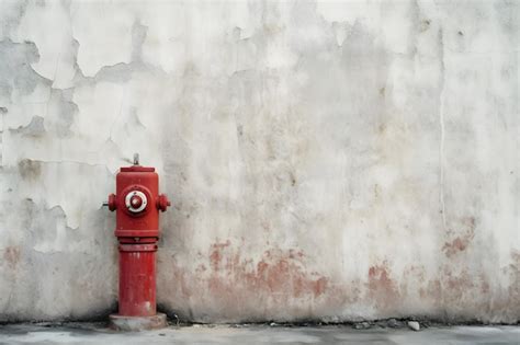 Premium Ai Image Vibrant Red Fire Hydrant Standing Out Against