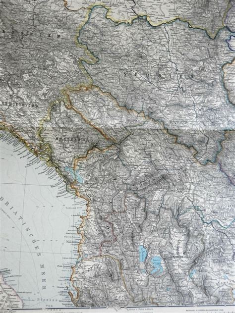 Balkan Peninsula set of 4 maps Bulgaria Serbia Greece 1891 Stieler very