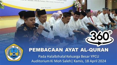 Pembacaan Ayat Al Quran Pada Halalbihalal Keluarga Besar YPCU Kamis