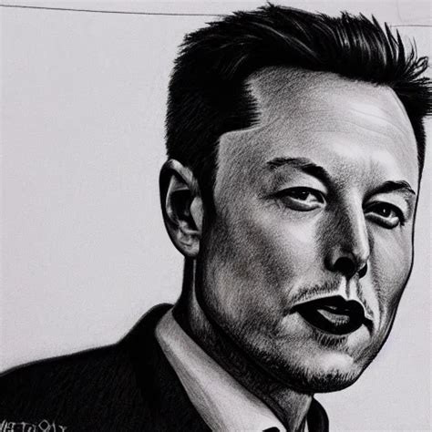 Pencil Drawing Of Elon Musk Stable Diffusion Openart