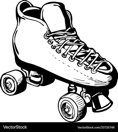 Vintage Woman Or Ladies Roller Derby Skates Retro Vector Image