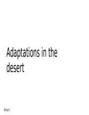 Adaptations in the desert Science.pptx - Adaptations in the desert ...