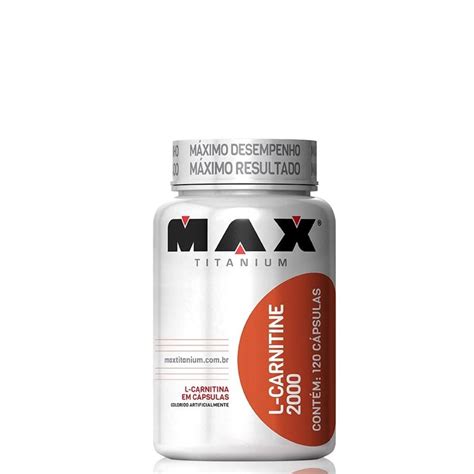 L-Carnitine 2000 (120caps) - Max Titanium - suplementoscuritiba