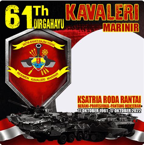 Ragam Twibbon Hut Kavaleri Marinir Ke 61 Tahun 2022 Waca Berita