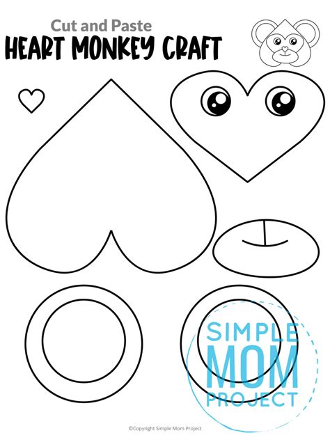 Printable Heart Animal Craft Templates – Simple Mom Project