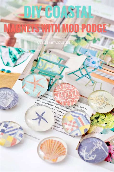 Nautical Themed Diy Magnets Mod Podge Rocks