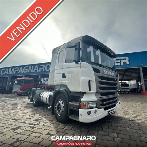 Caminhão Scania R420 6x2 Branco 2011 Vendido Campagnaro