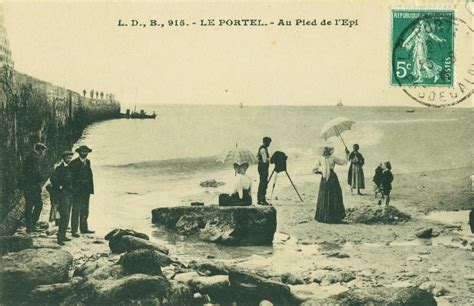 Le Portel Au pied de l épi Carte postale ancienne et vue d Hier et