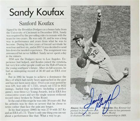 Sandy Koufax | PSA AutographFacts℠