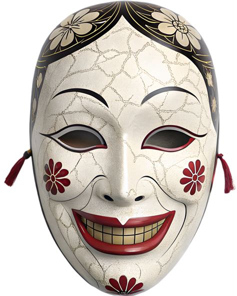 Symbolic Kuchisake Onna Mask Clipart Embodying Fearful Folklore ...