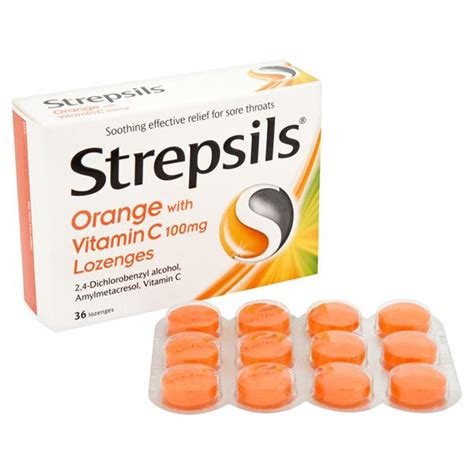 Strepsils Orange With Vitamin C Lozenges