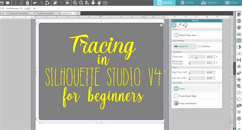 Tracing In Silhouette Studio V4 For Beginners Solid And Multi Color