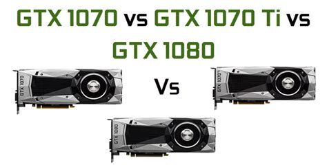 GTX 1070 vs GTX 1070 Ti vs GTX 1080 GPU Comparison