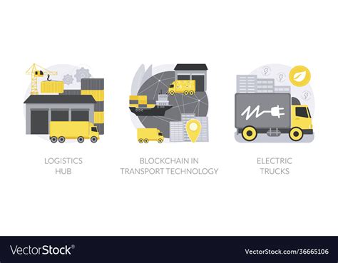 Global Logistics Center Abstract Concept Vector Image