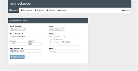 Write Checks Online With Checkeeper