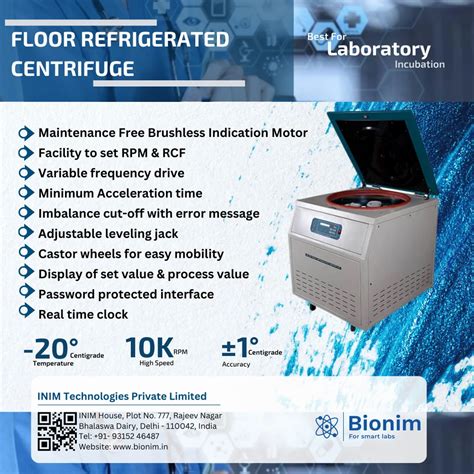 Bionim Blood Bank Refrigerator Centrifuge At Cold Centrifuge