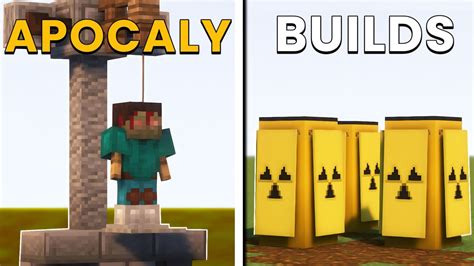 Minecraft 10 Apocalypse Build Hacks Designs Ideas YouTube