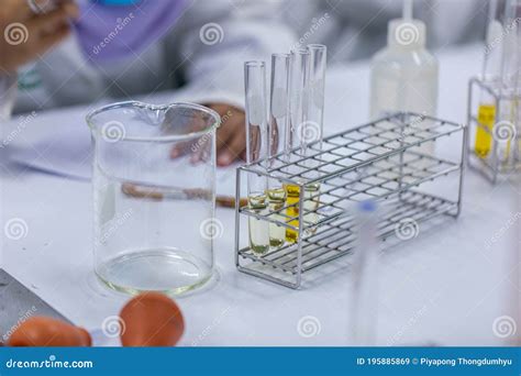 Spectrophotometer for Lab Experiments. Stock Image - Image of hand ...