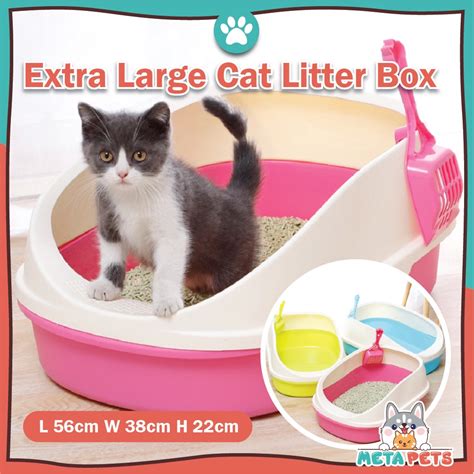 Meta Pets Extra Large Cat Litter Box Litter Tray Cat Toilet Tandas