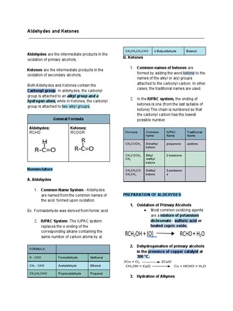 Aldehydes and Ketones | PDF | Aldehyde | Ketone