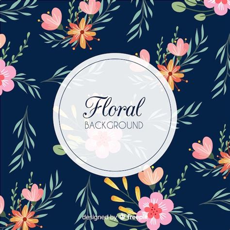 Fondo De Flores Dibujado A Mano Vector Gratis