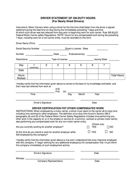 Driver Statement Fill Online Printable Fillable Blank Pdffiller